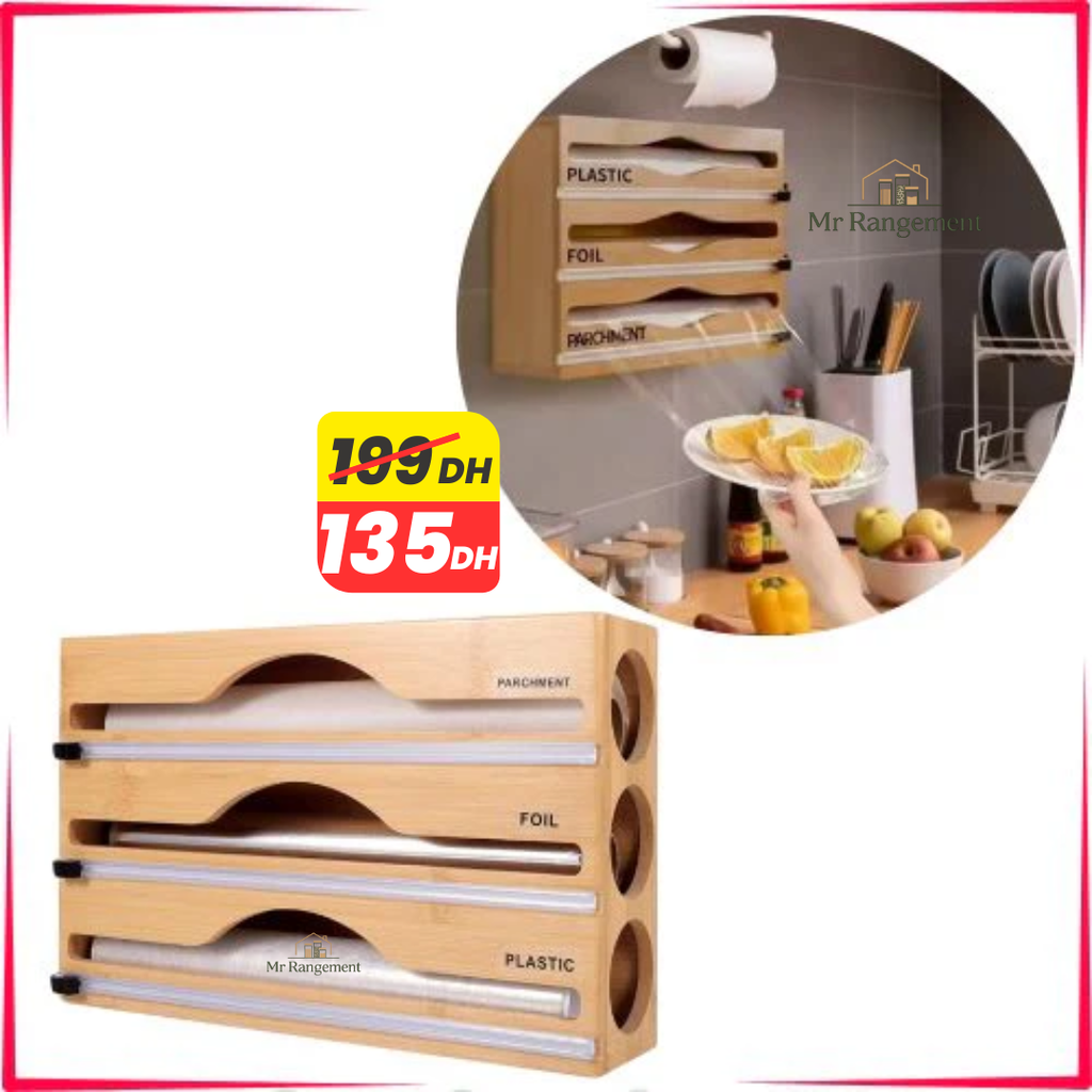 Distributeur  film alimentaire 3-en-1 en