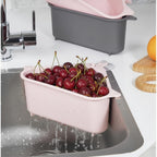 Filtre & Passoire d’Évier avec Ventouses – Organisateur d’Angle