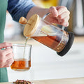 Cafetière à piston en verre et bois de 590 ml