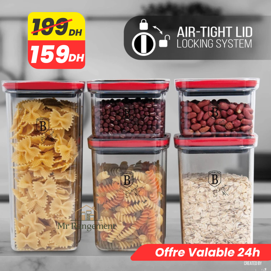 Ensemble de 5 Boîtes Hermétiques Sous Vide