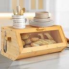 Boîte à Pain en Bambou avec Fenêtre