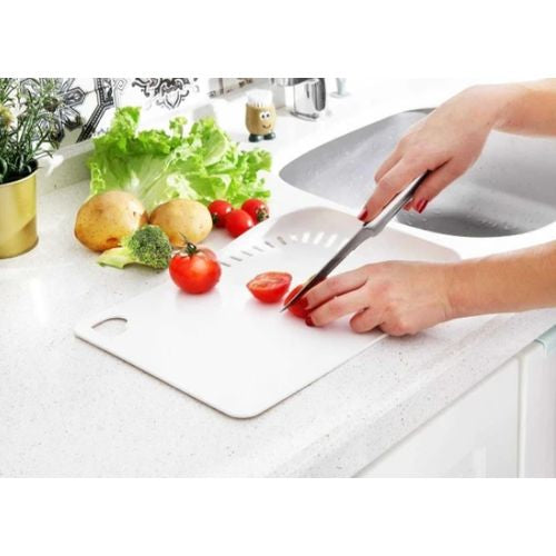 Planche à Découper Multifonctionnelle CENOA avec Bac de Récupération – 35 × 24 cm