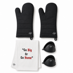 Set de Cuisine 5 Pièces – 2 Gants de Four, 2 Manchons de Protection & 1 Essuie-Mains