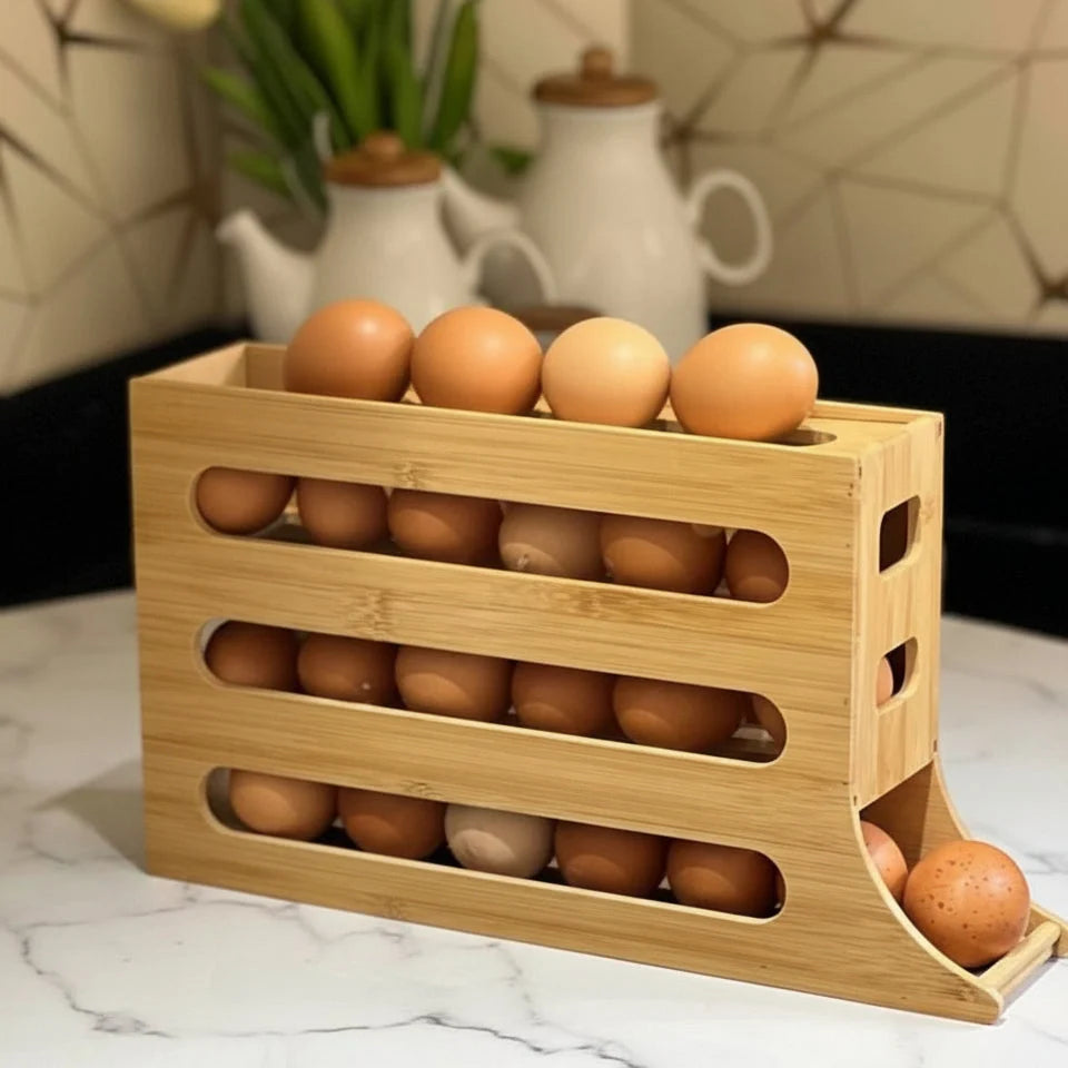 Range-œufs 4 niveaux pour réfrigérateur – Capacité 30 œufs