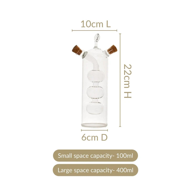 Distributeur d’Huile en Verre 2 en 1