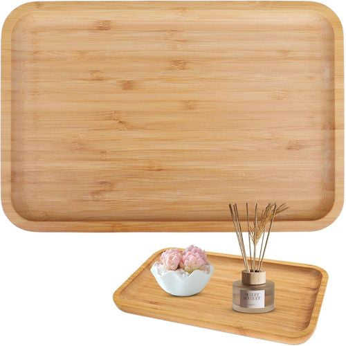 Plateau Rectangulaire en Bambou 27 × 17 cm