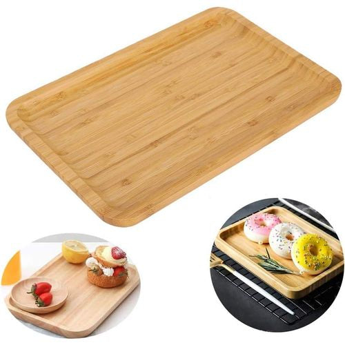 Plateau Rectangulaire en Bambou 27 × 17 cm