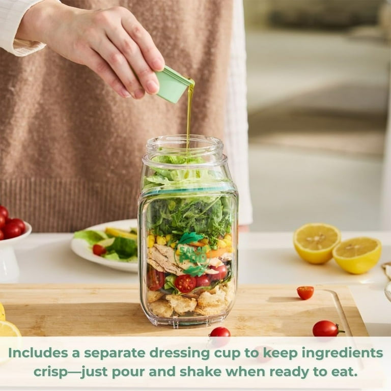 Boîte à Salade Portable avec Compartiment Sauce Étanche