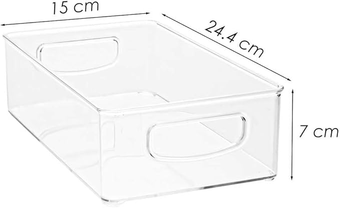 Lot de 4 Organisateurs de Réfrigérateur Transparente