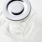 Lot de 4 Bocaux à Épices 15 cl en Verre avec Couvercle Couleur Aluminium