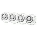 Lot de 4 Bocaux à Épices 15 cl en Verre avec Couvercle Couleur Aluminium