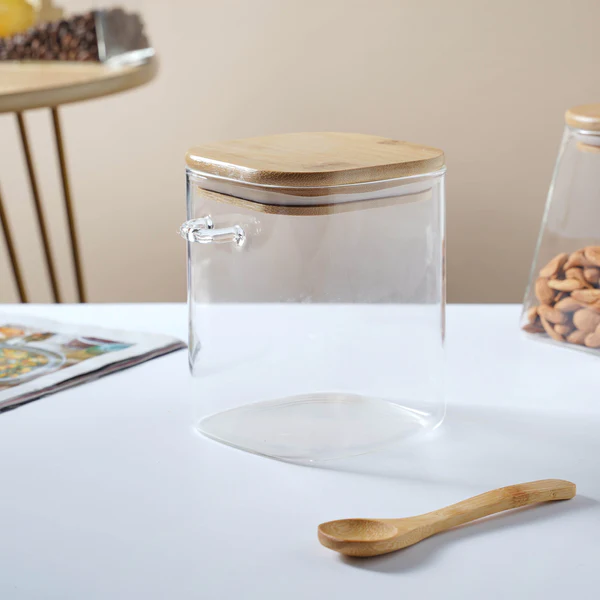 Pack 6 Bocaux 550ml avec Cuillères Intégrées