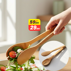 Pince à Salade en Bambou Naturel – 30 x 5,5 cm