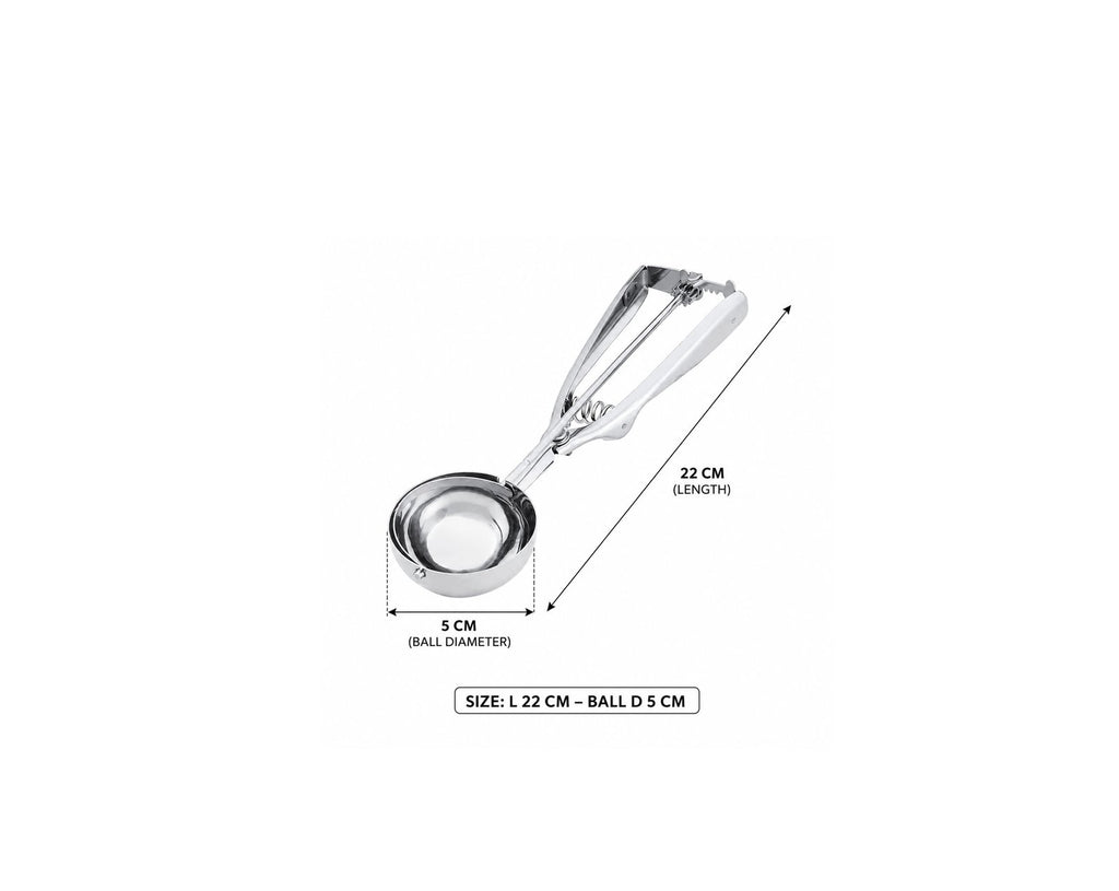 Cuillère à Glace avec Gâchette en Acier Inoxydable – 22 cm