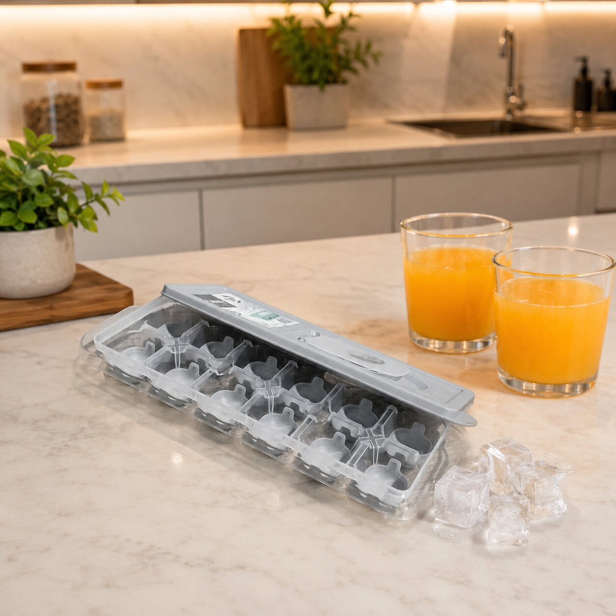 Boîte à Glaçons en Silicone avec Couvercle