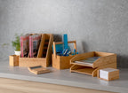 Porte-Couverts en Bambou avec Porte-Serviettes