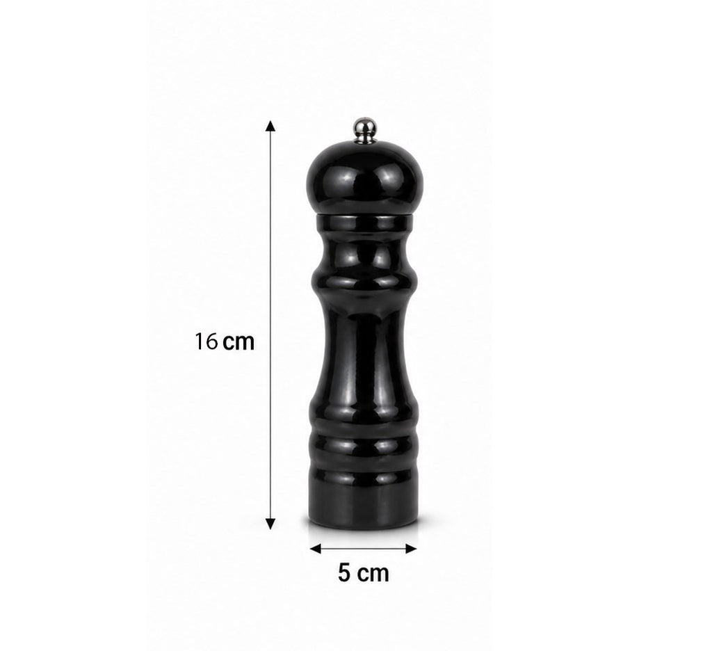 Moulin à Épices en Bois Noir – 16 cm