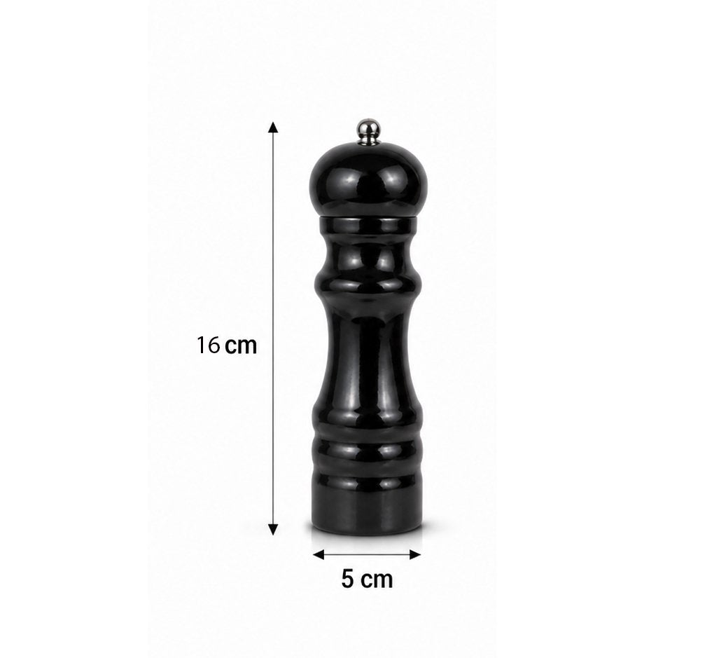 Moulin à Épices en Bois Noir – 16 cm