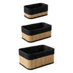 Lot de 3 Paniers de Rangement en Bambou