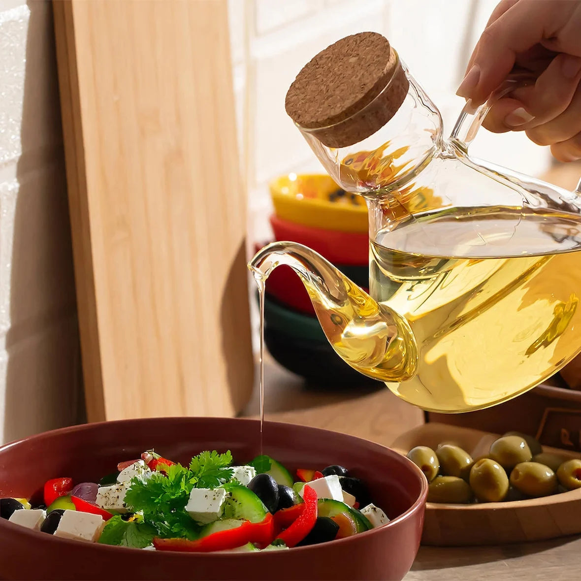 Distributeur d'Huile & Vinaigre en Verre Borosilicate 250ML