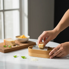 Râpe à Fromage avec Récipient en Bambou