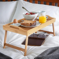 Plateau de Petit-Déjeuner Pliable en Bambou