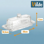 Beurrier en Verre Transparent avec Couvercle